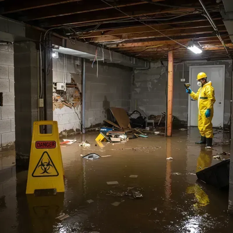 Flooded Basement Electrical Hazard in Tipton, MO Property